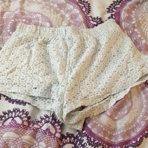 Forever 21 white lace shorts